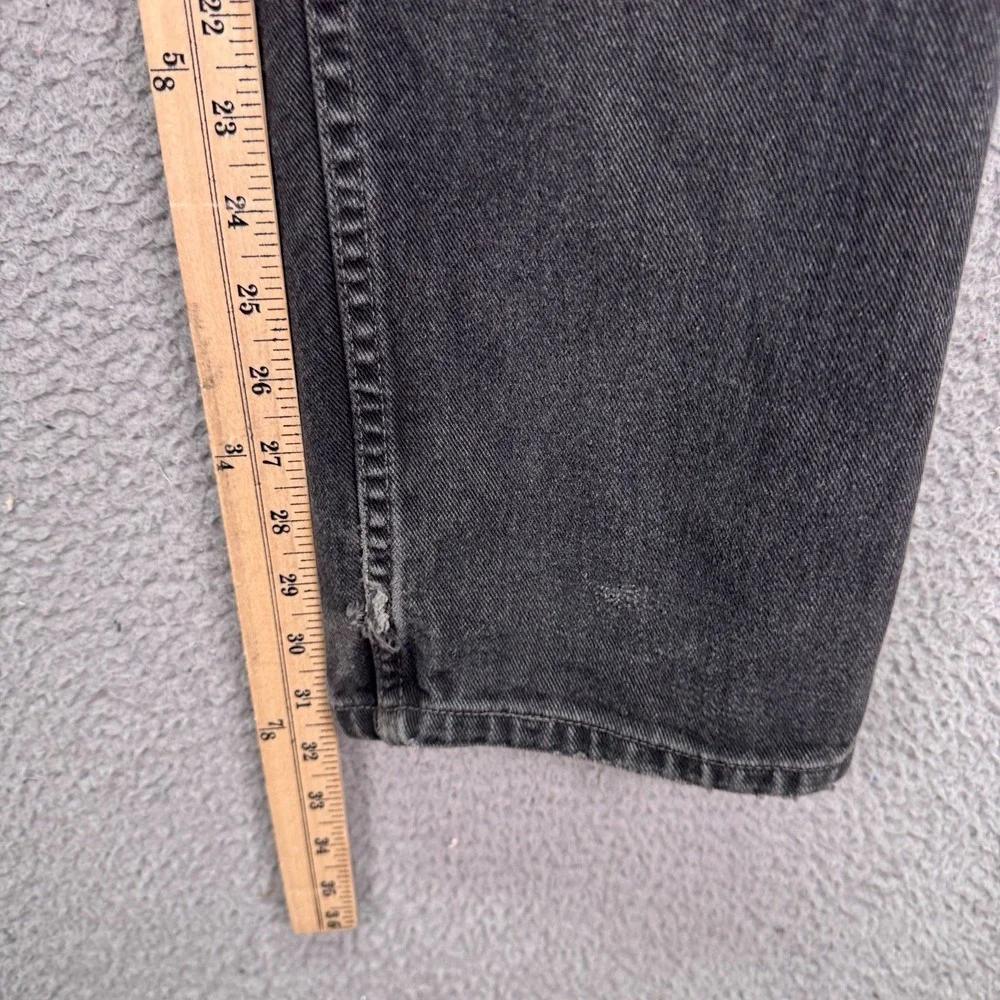 VTG Levis Jeans Mens 33x32 Black 505 Distressed Grunge Punk‎ Goth Indie Denim